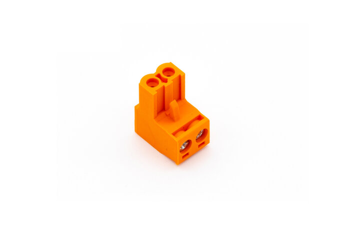 Schraub-Steckklemme Orange 2fach markiert