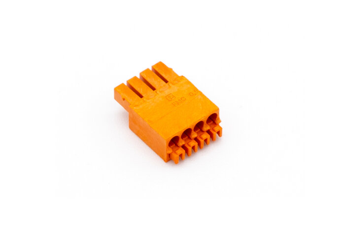 Push-Steckklemme Orange 4fach