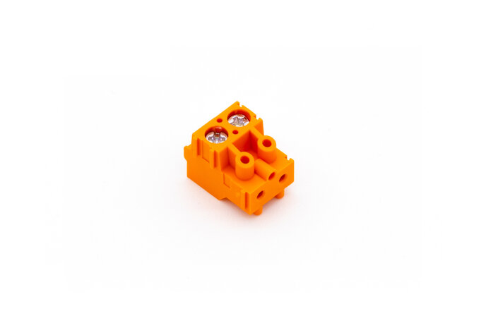 Schraubklemme Top Orange 2-fach