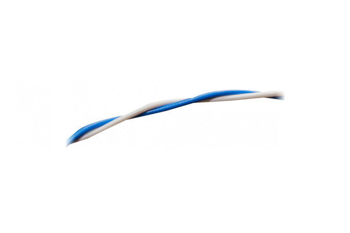 Rangierdraht blau/weiss
