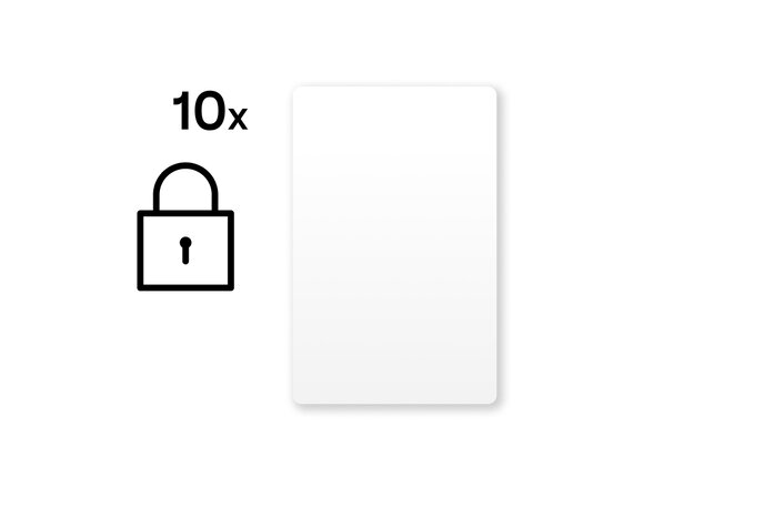 Verschlüsselte NFC Smart Cards Weiss Set - 10 Stück