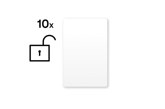Unverschlüsselte NFC Smart Cards Weiss Set - 10 Stück